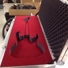 Completed custom guitar transport case