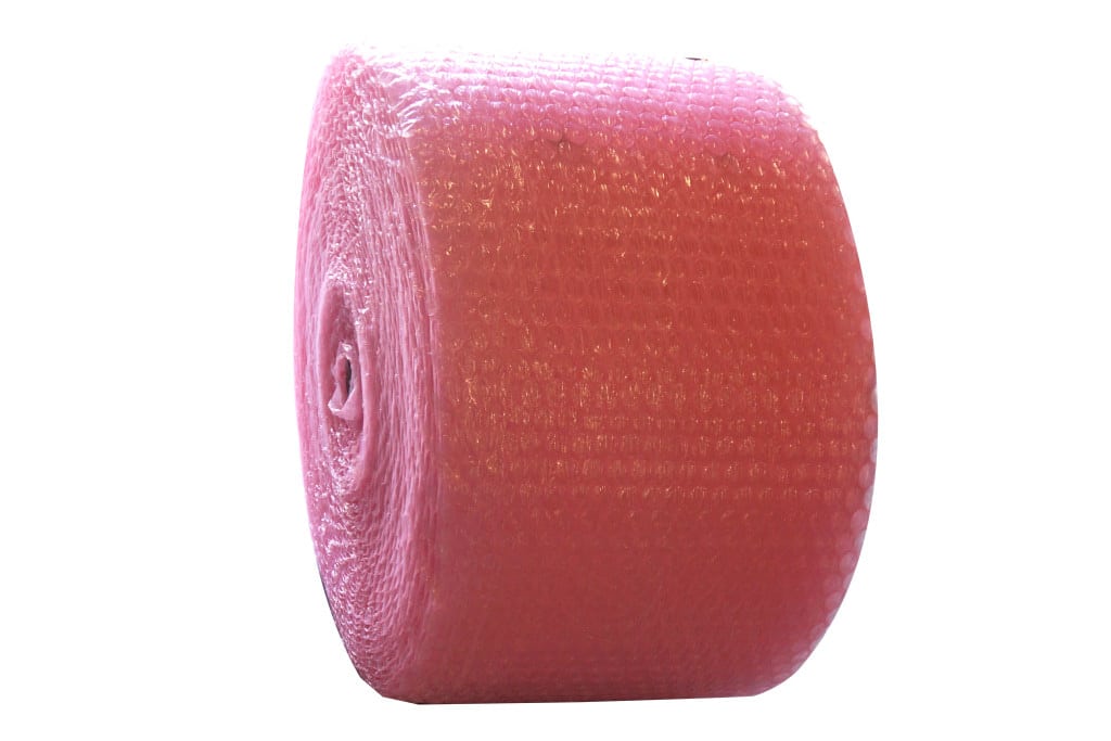 Roll of protective anti-static bubble material